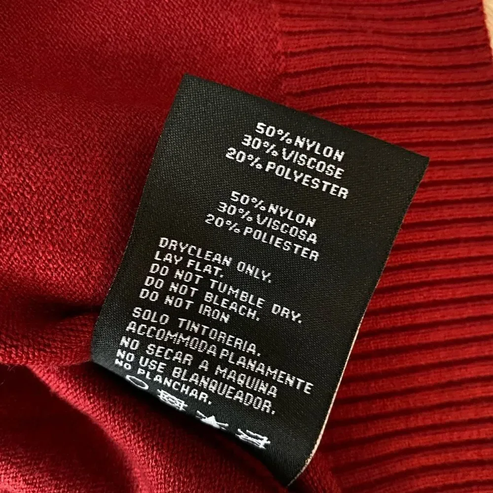 XRAY Jeans Men’s Dark Red Mock Neck Sweater, Size L